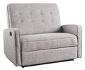 Light Gray Tweed Loveseat Recliner A38329