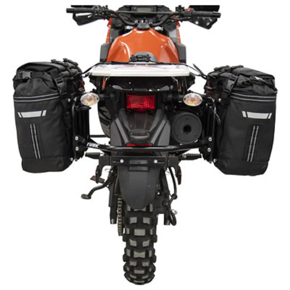 Pannier Racks With Olympus Pannier Bags Compatible With Kawasaki KLR650 Traveler ABS 2022-2023 B100296