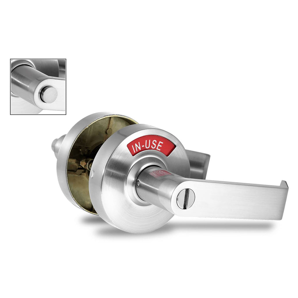 Satin Nickel Privacy Indicator Lock and Lever G283