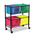 Black Two-Tier Rolling File Cart T227507