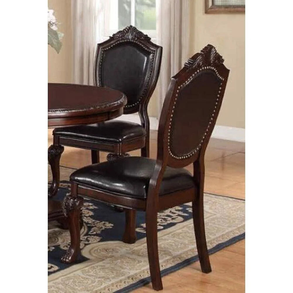 Set of 6 Brown Dining Chairs N658916