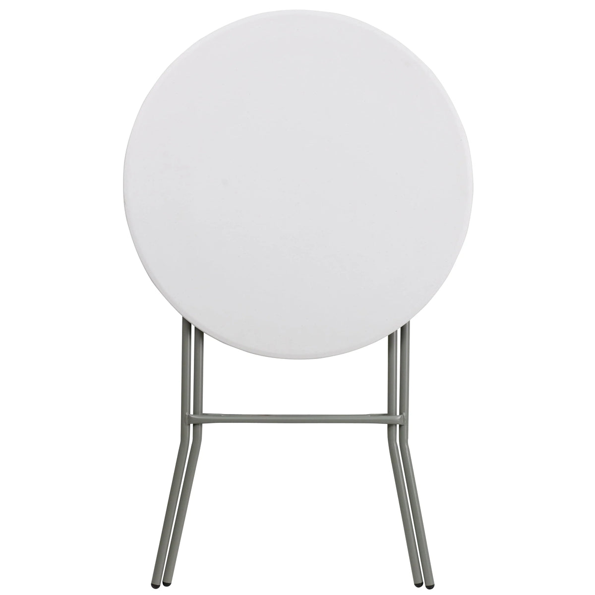 2.6-Foot Round Granite White Plastic Folding Table F387