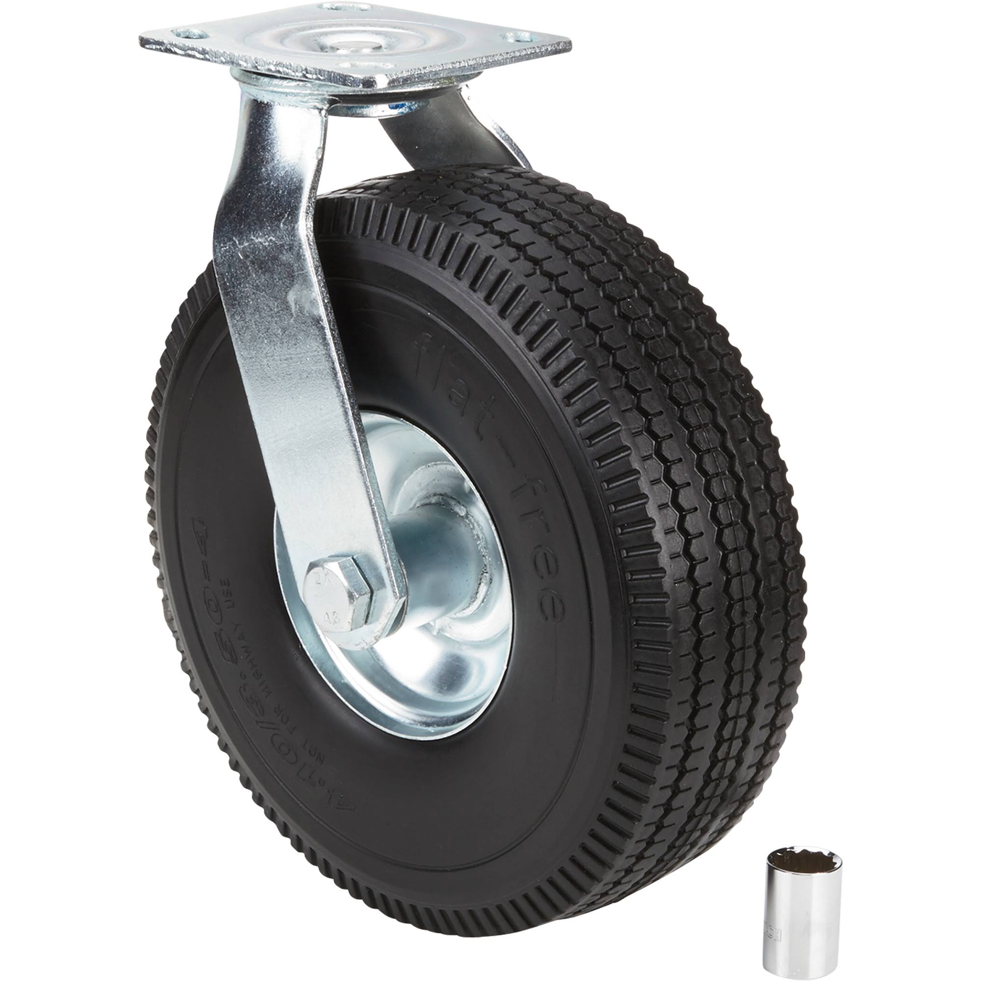 10in. Swivel Flat-Free Solid Polyurethane Caster O327236