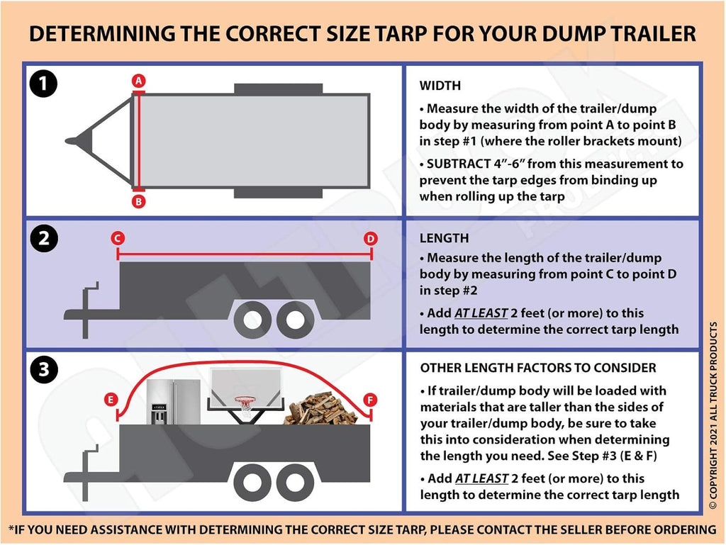 Dump Truck and Trailer Tarp Kit Manual Pull Hand Crank Octagon Axle with Mesh Tarp G6101