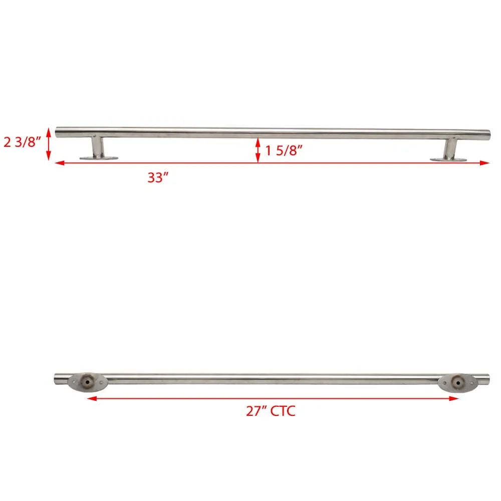 Boat Grab Rail Helm Seat 33 x 2 3/8 Inch Z59116
