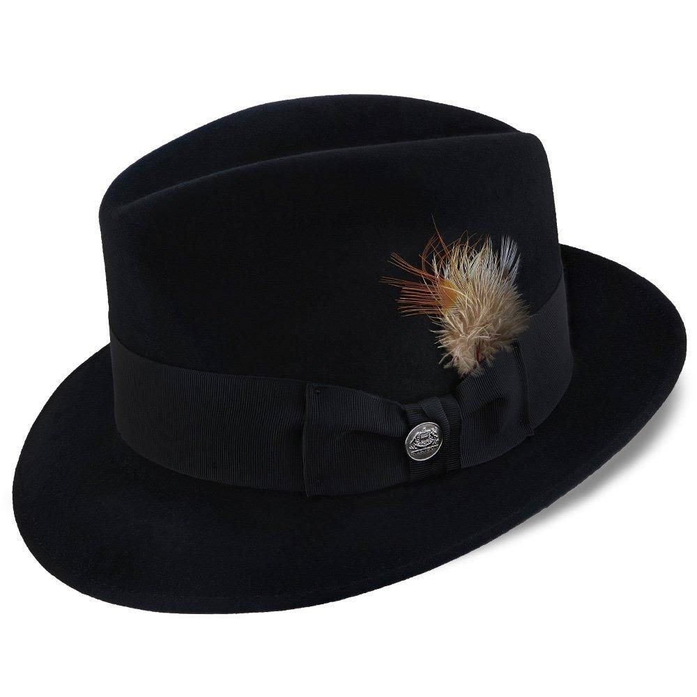Caribou Fur Felt Fedora Hat Size 7 1/8 C5673