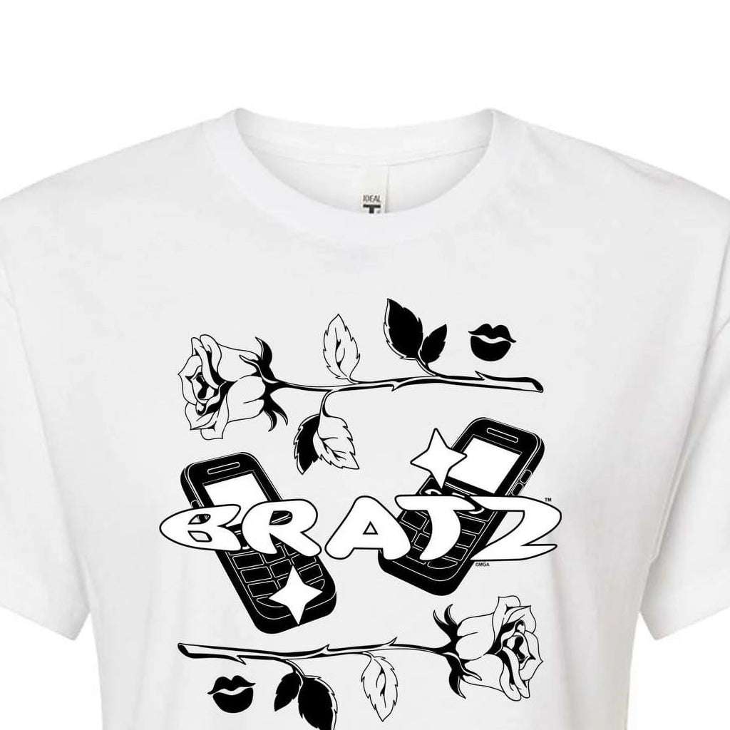 Juniors Cropped Cotton Blend T-Shirt X896