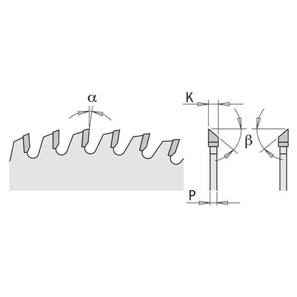 Chrome Coated Cut-Off Circular Saw Blade for Two-Sided Melamine W247267