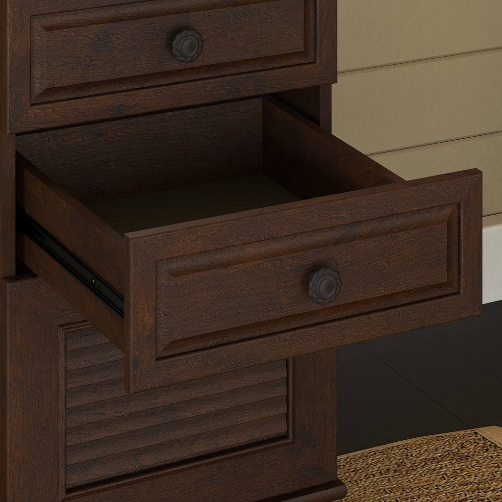 51x22 Desk with File Cabinet, Coastal Cherry W99346