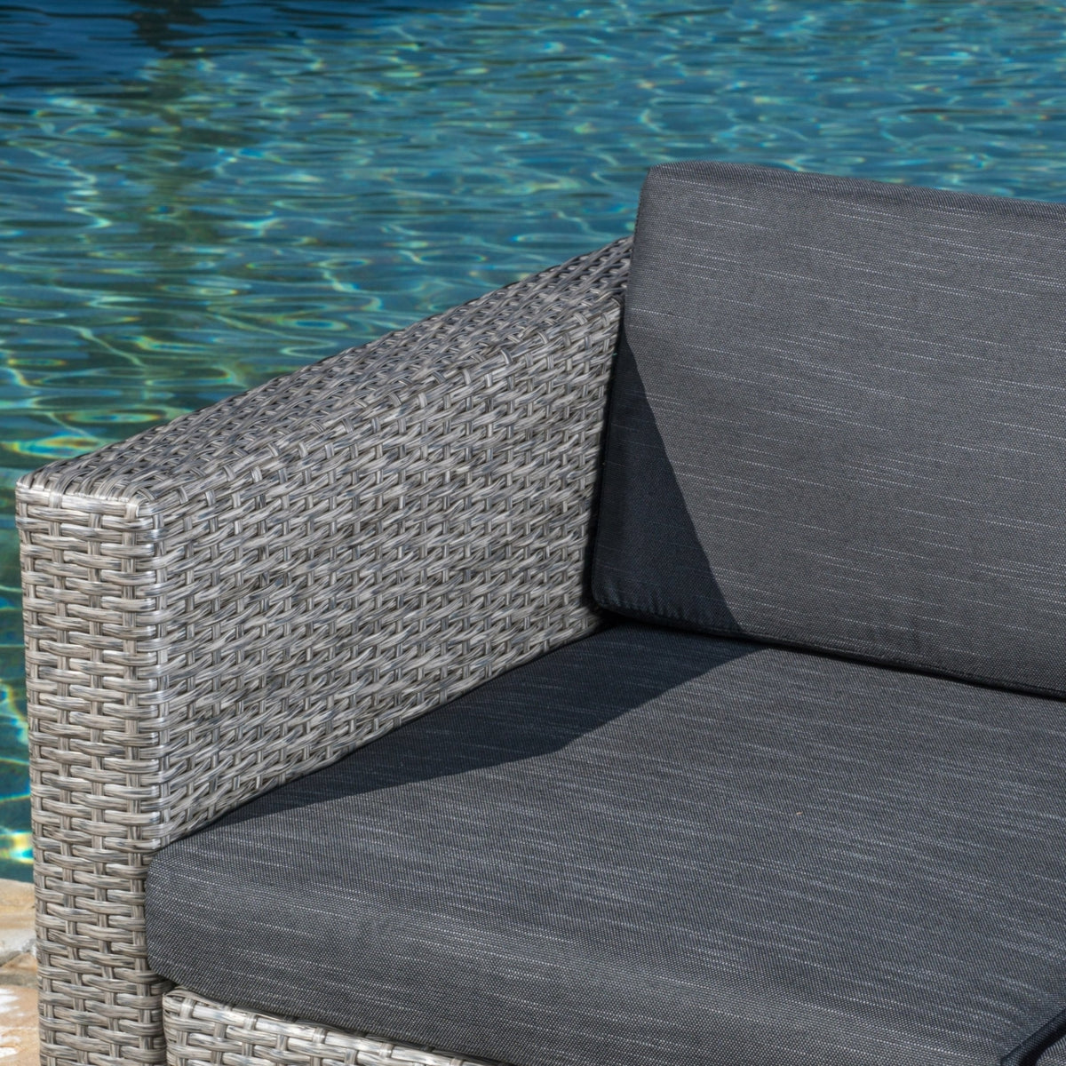 9pc Outdoor Wicker Sectional Sofa Set with Cushions F118357