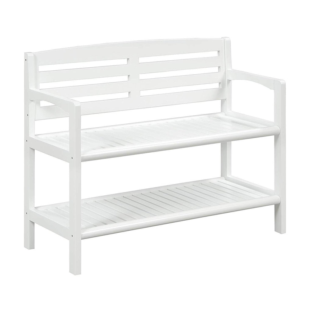 Solid Birch Wood Bench with Back Z405