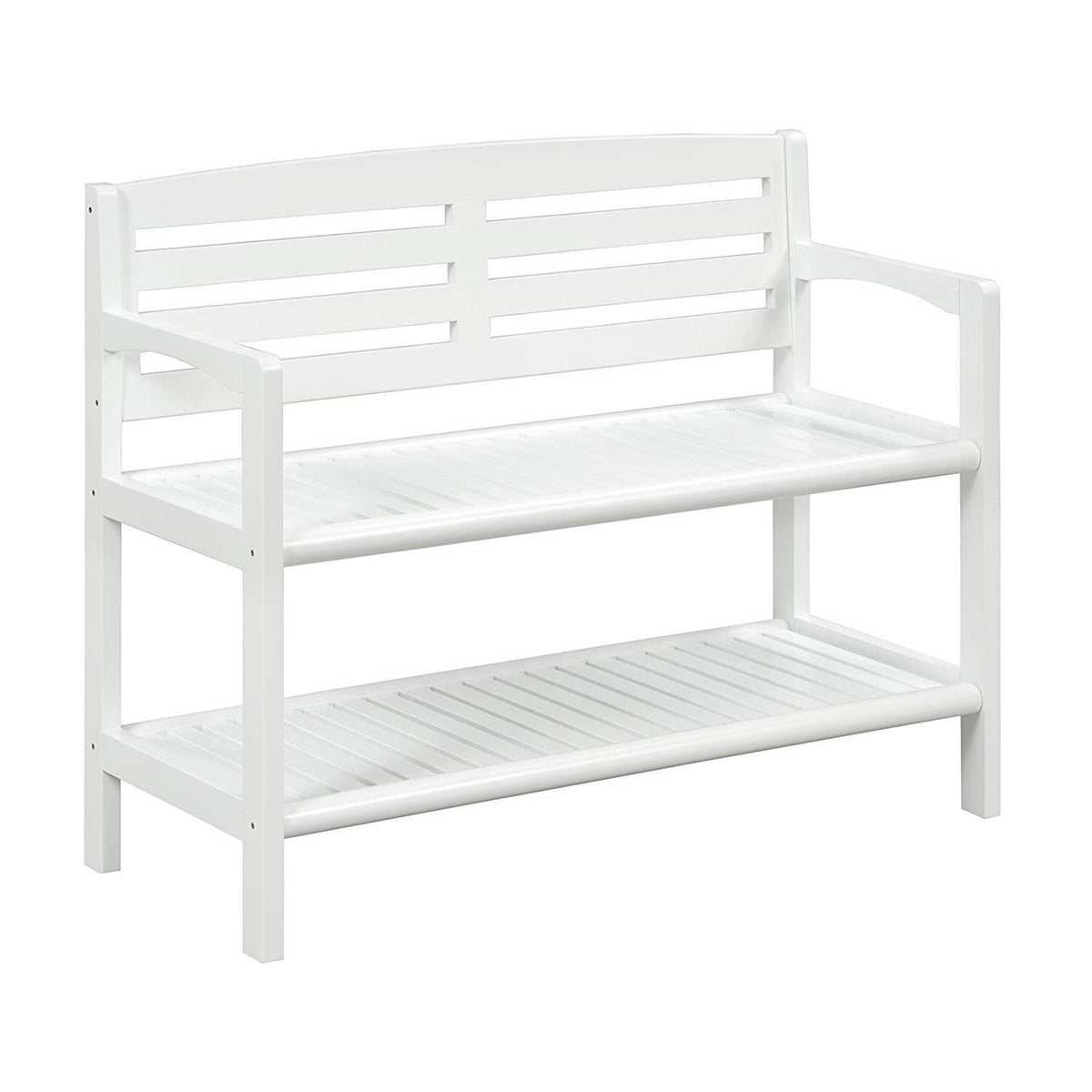 Solid Birch Wood Bench with Back Z405