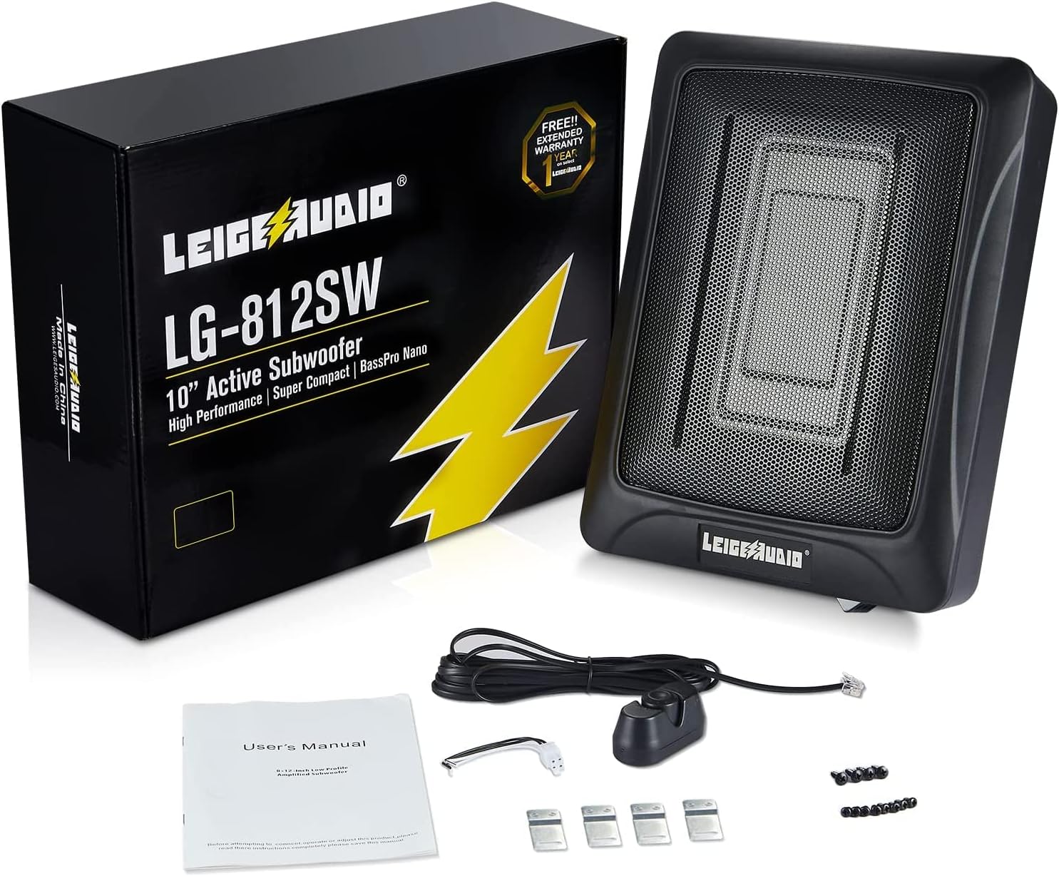 800 Watt Compact Powered Subwoofer with Built in Amplifier X738