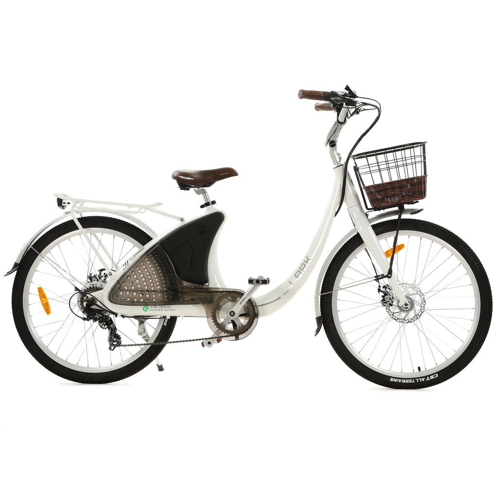 26" 36V 10AH Electric Bike with Basket and Rear Rack B475