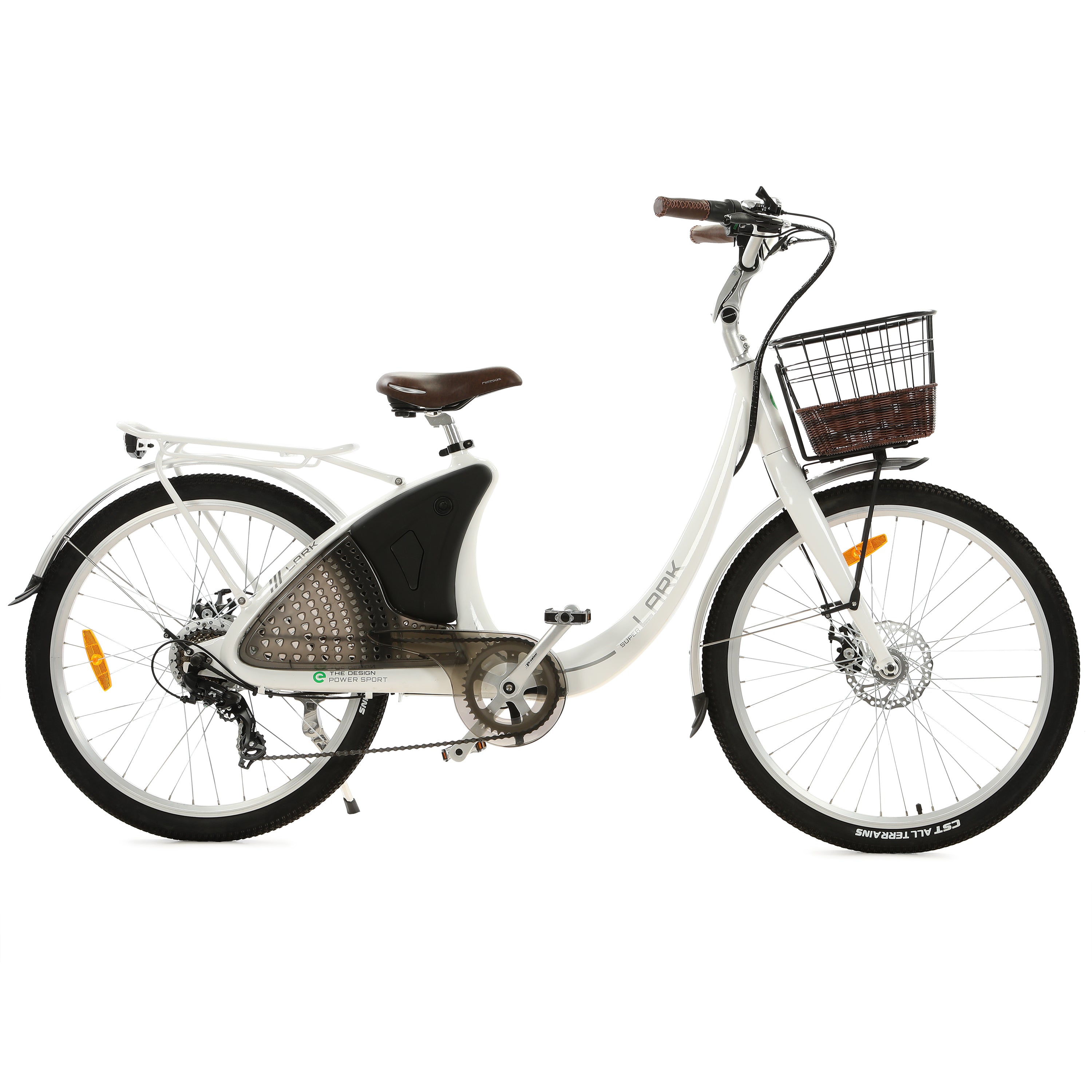 26" 36V 10AH Electric Bike with Basket and Rear Rack B475