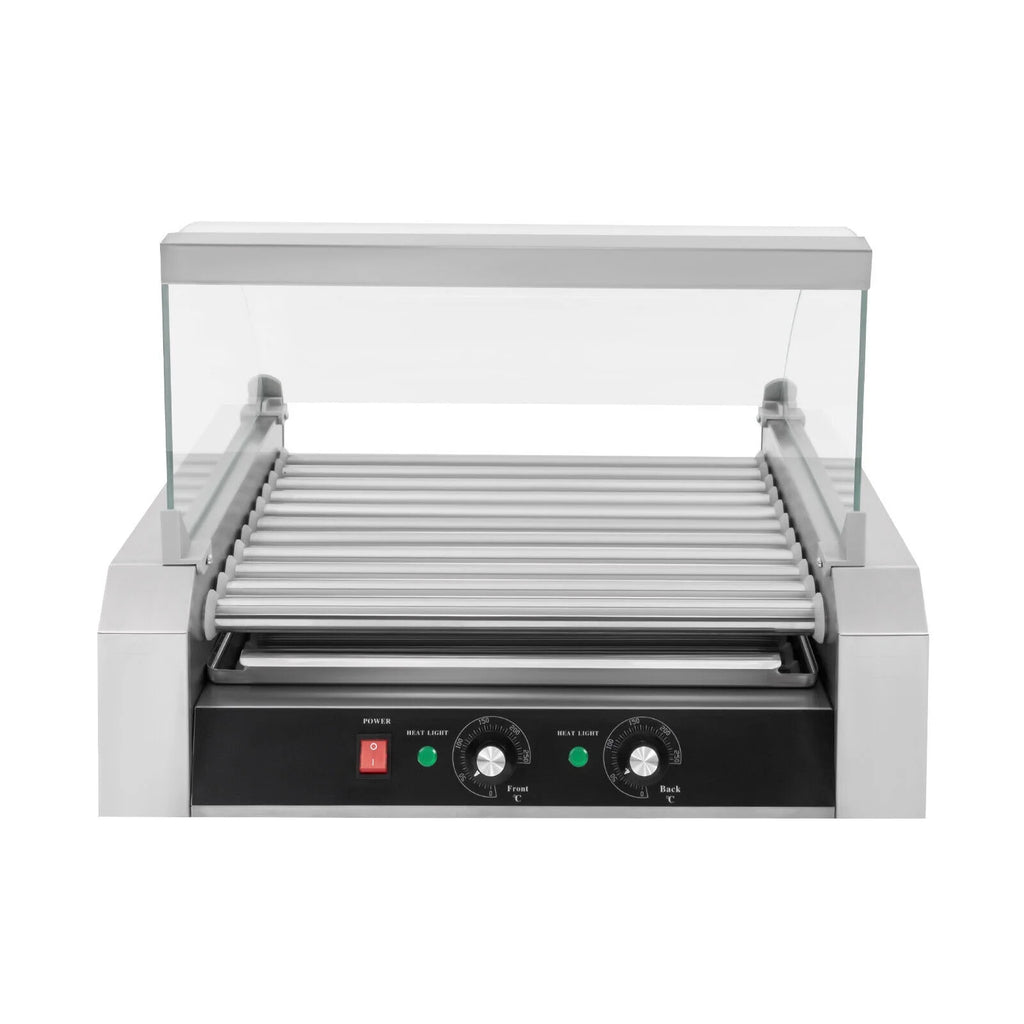 30 Hot Dog Roller Warmer Grill Cooker Machine with Bun Warmer Drawer W15396