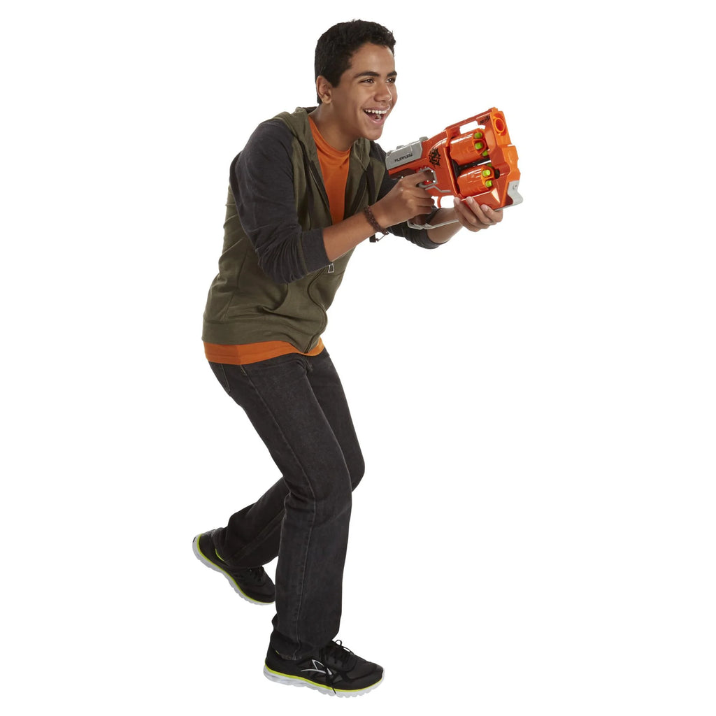 Nerf Zombie Strike Toy Blaster with 2 Flipping Drums and 12 Elite Darts Q45179