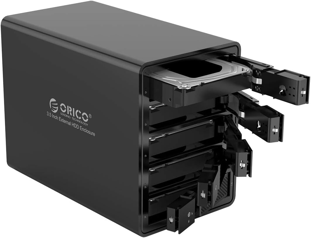 5 Bay USB 3.0 to SATA Aluminum Alloy RAID Hard Drive Enclosure for 3.5 inch HDD A8472