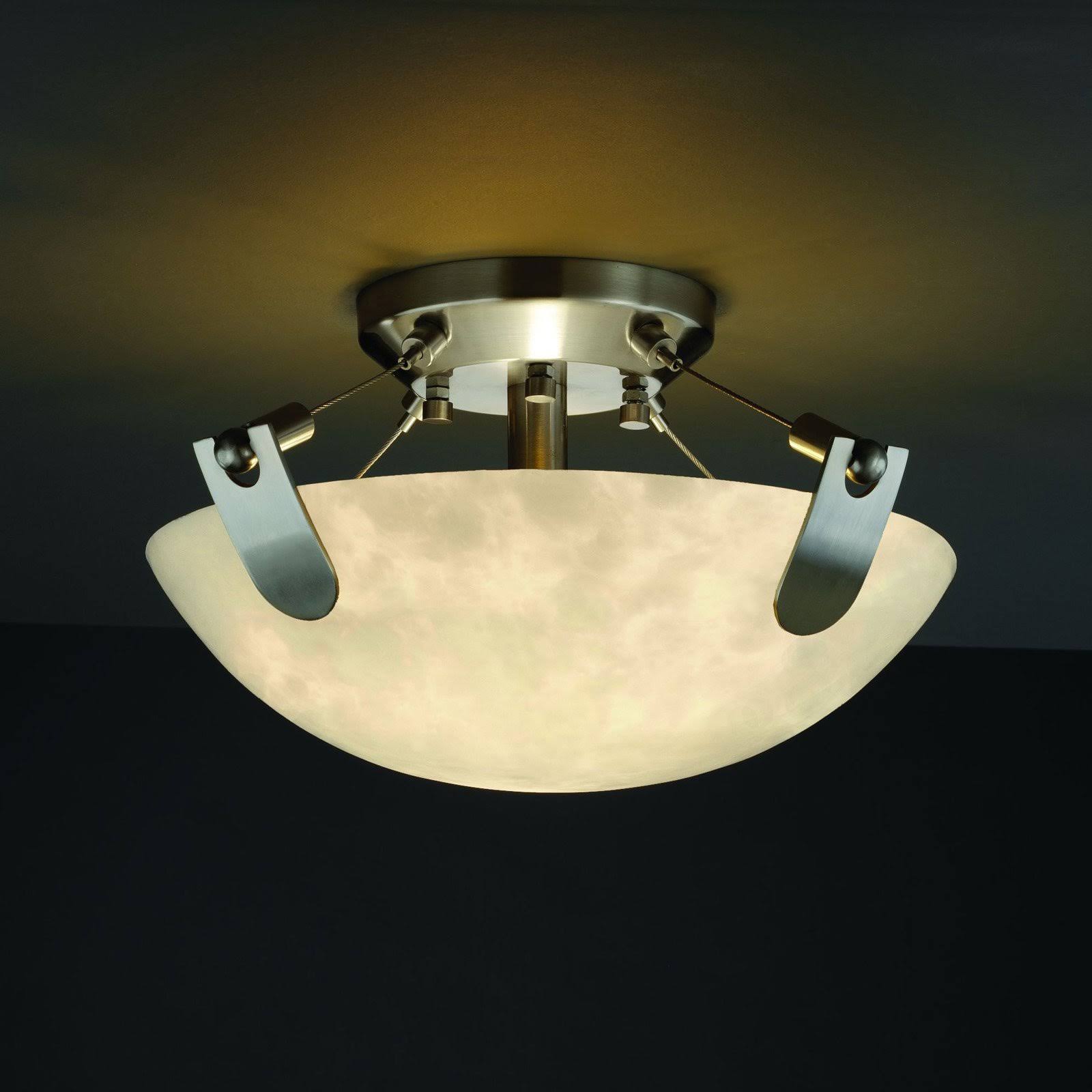 Brushed Nickel Semi Flush Mount R927437