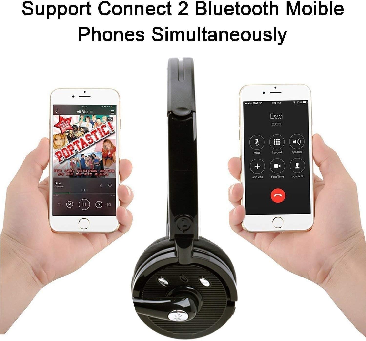 2 Pack Bluetooth Noise Cancelling Headphones with Mic W8570