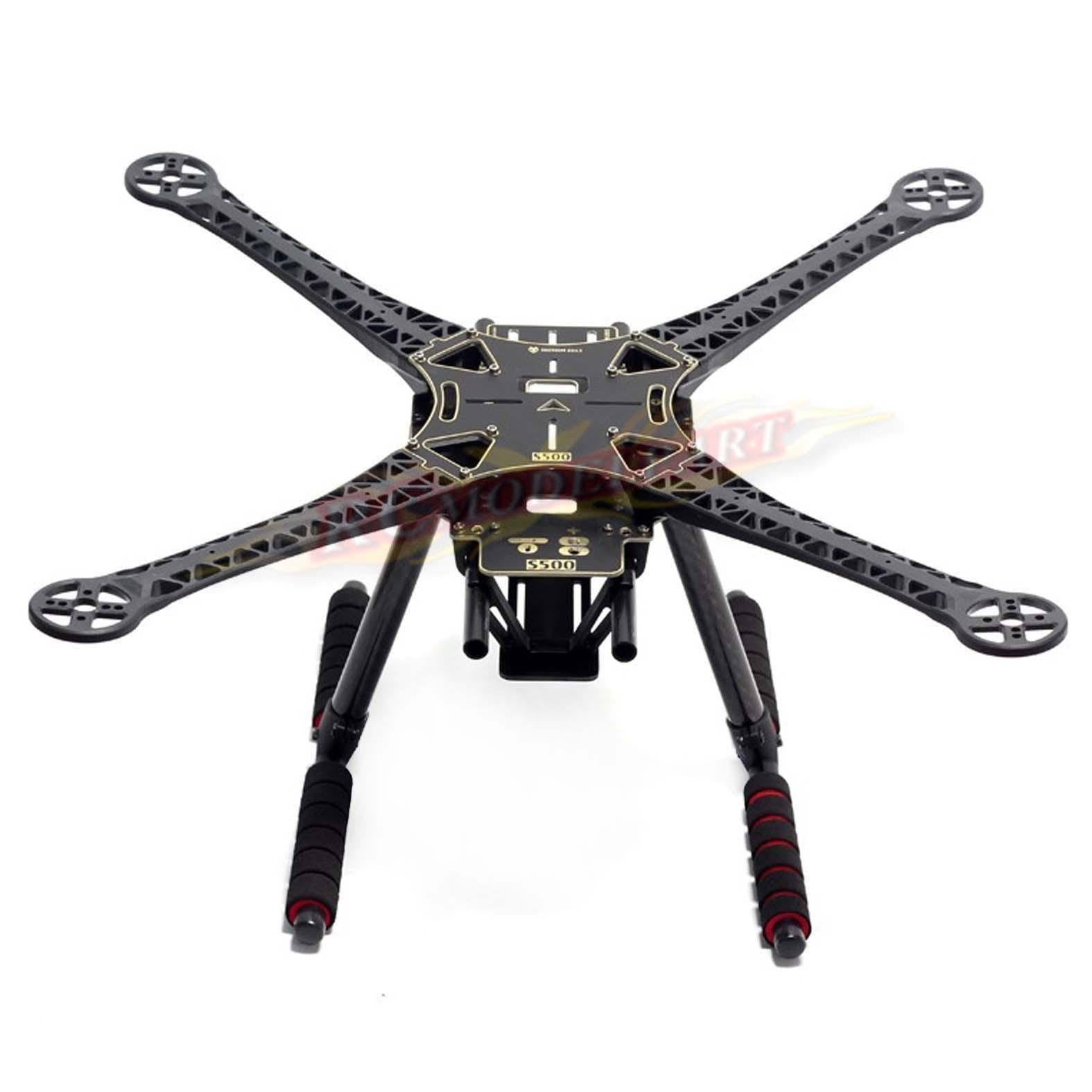 Quadcopter Fuselage Frame Kit PCB Version with Carbon Fiber Landing Gear Skid U498292