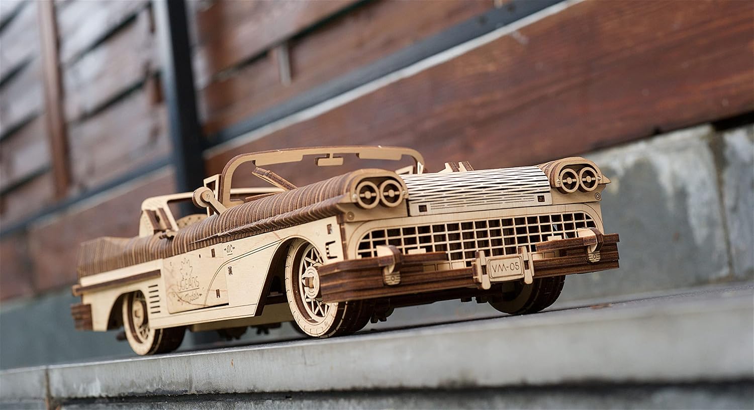 Mechanical Wooden 3D Puzzle Model Dream Cabriolet R430945