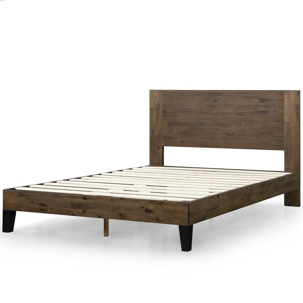 Queen Pine Wood Platform Bed F931