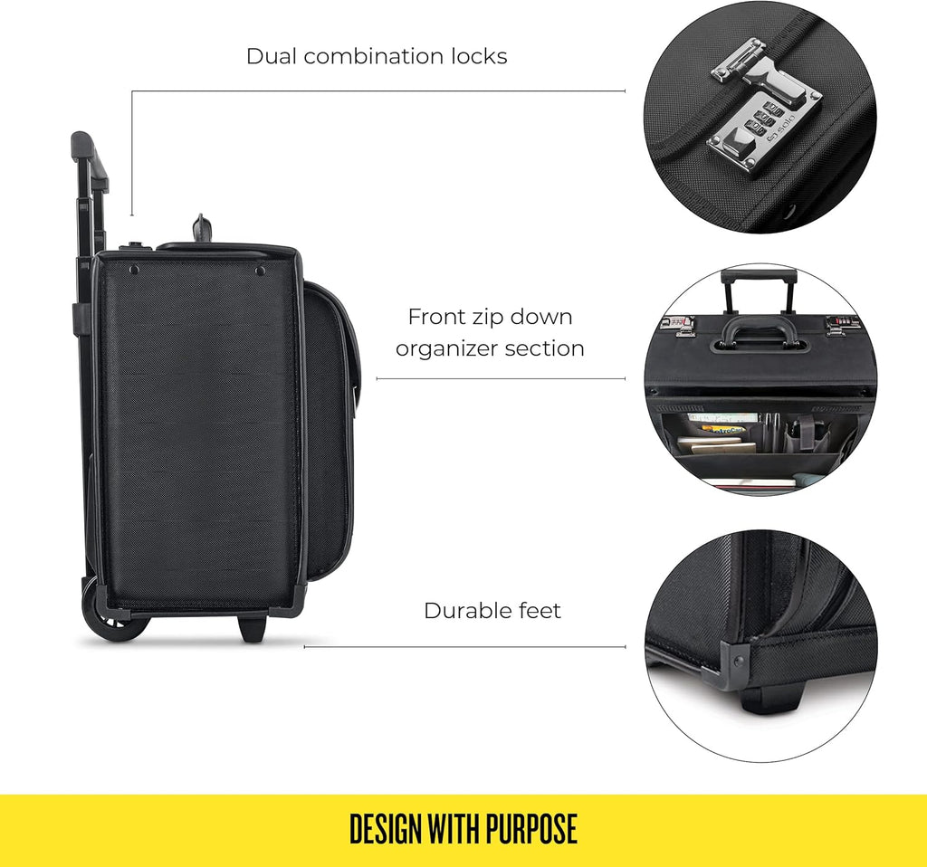 Black 16 Inch Laptop Rolling Catalog Case A5210
