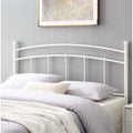 Arched King Size White Metal Headboard A97237