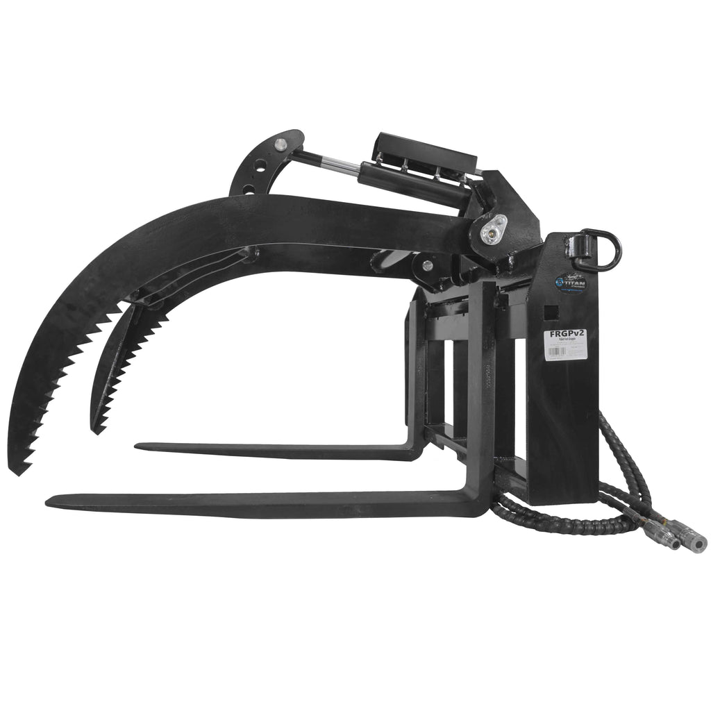 Hydraulic Skid Steer Pallet Fork Grapple Attachment with 36in Fork Blades J166909
