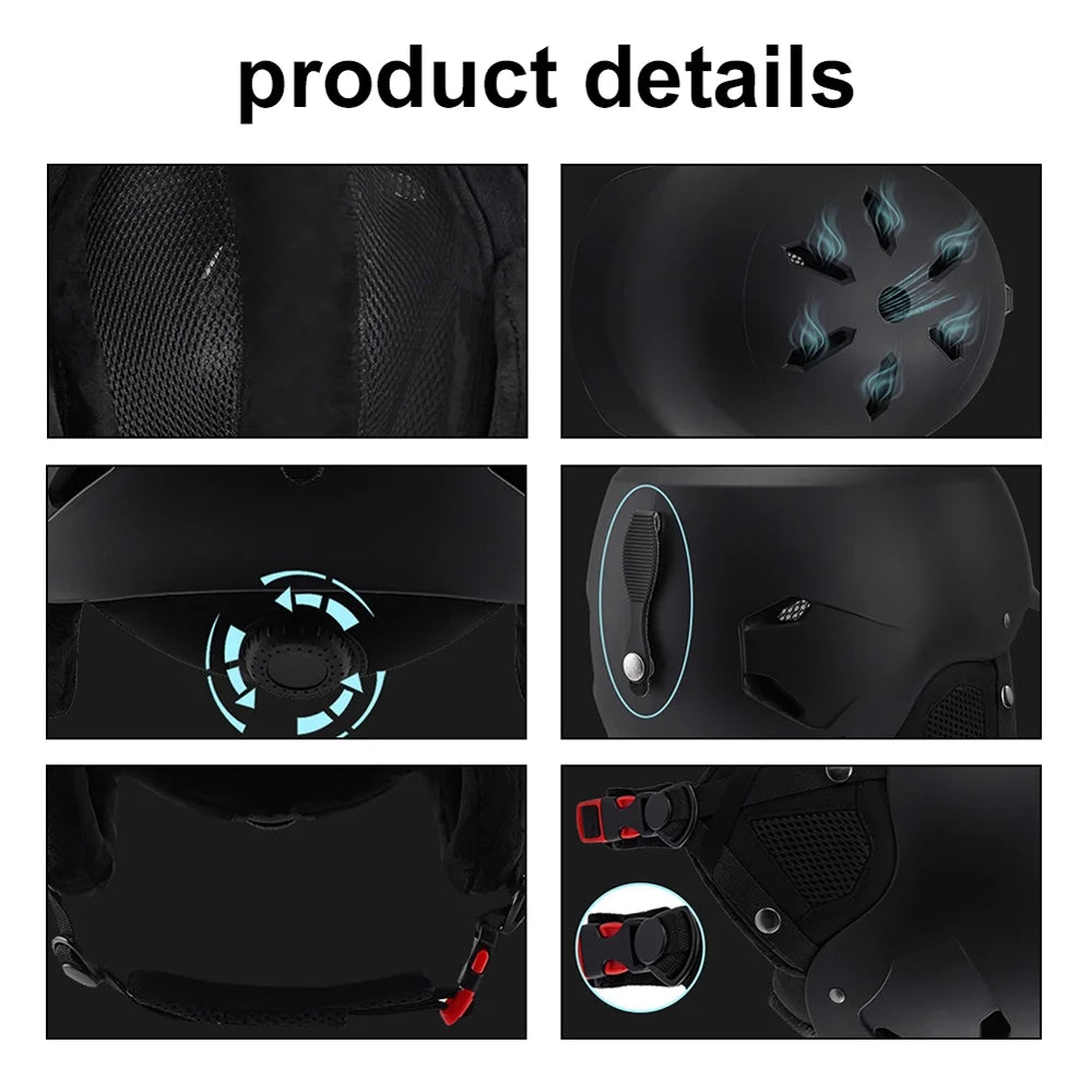 Winter Warm Cycling Helmets with Adjustable Safety G263108