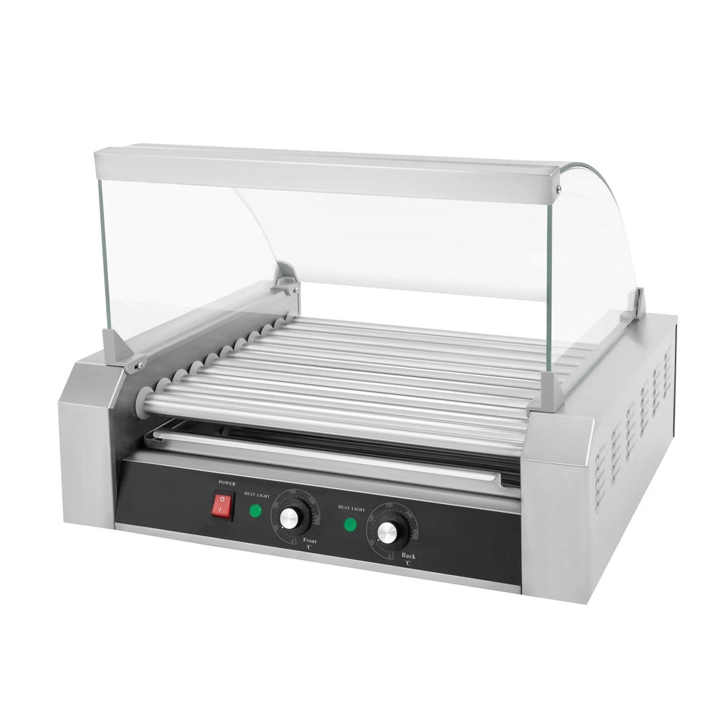 30 Hot Dog Roller Warmer Grill Cooker Machine with Bun Warmer Drawer W15396