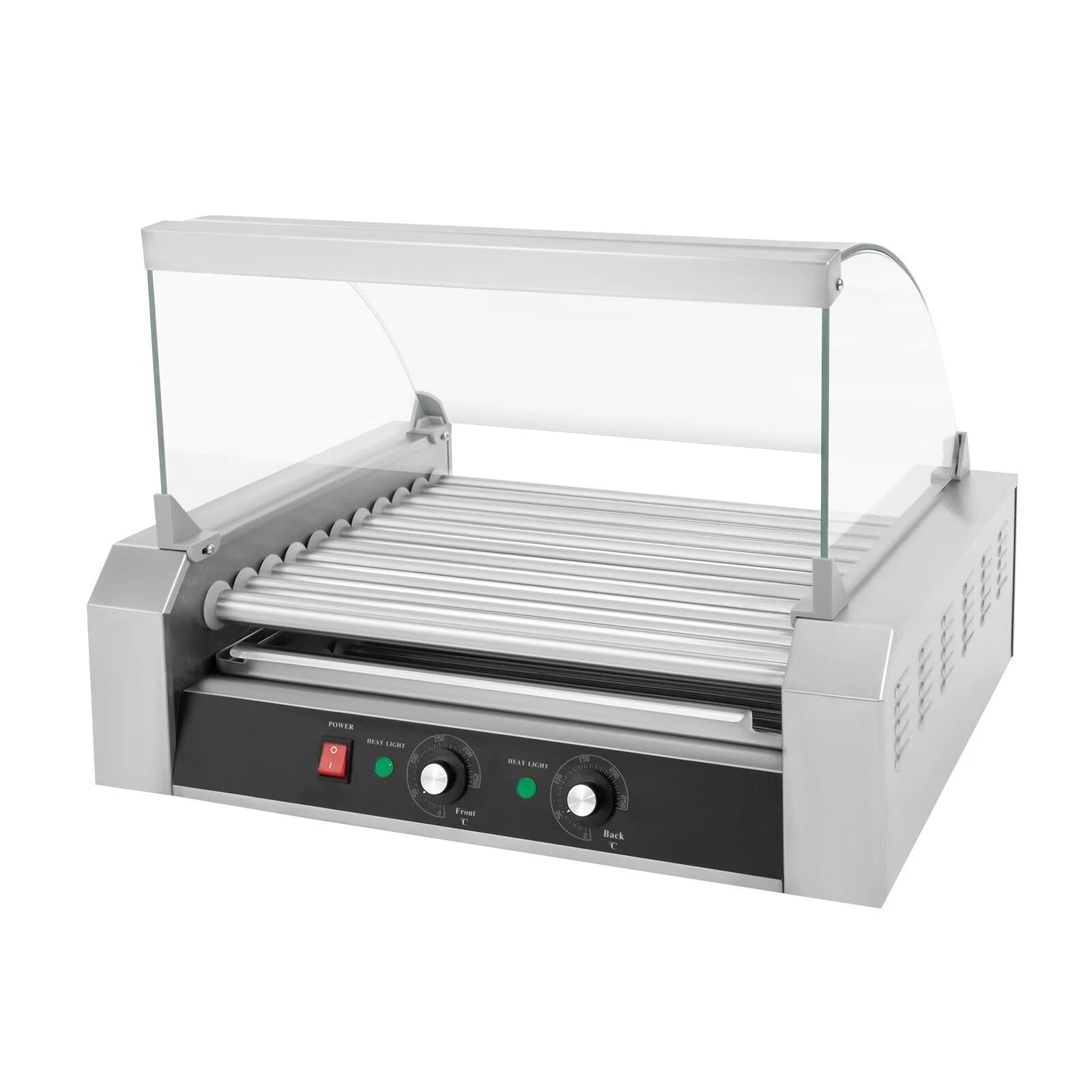 30 Hot Dog Roller Warmer Grill Cooker Machine with Bun Warmer Drawer W15396