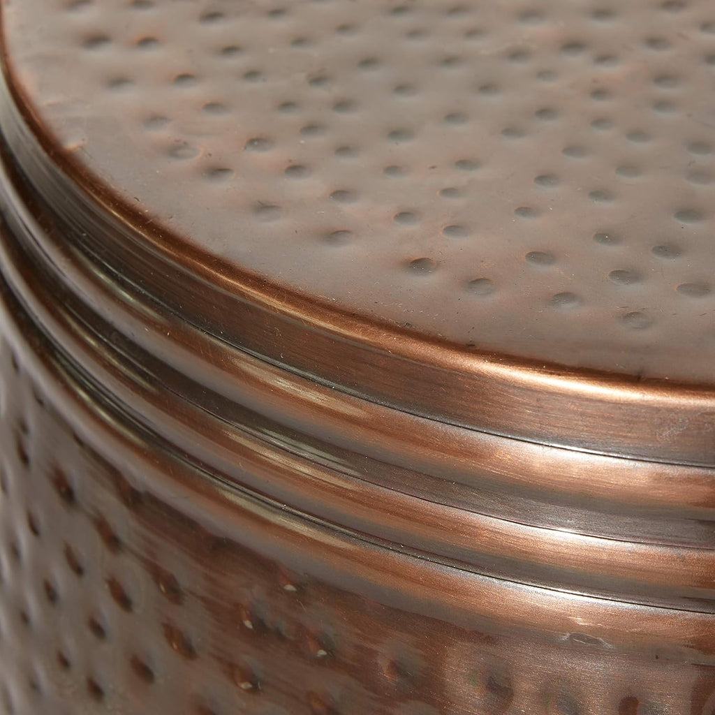 Copper Aluminum Accent Table Y33093