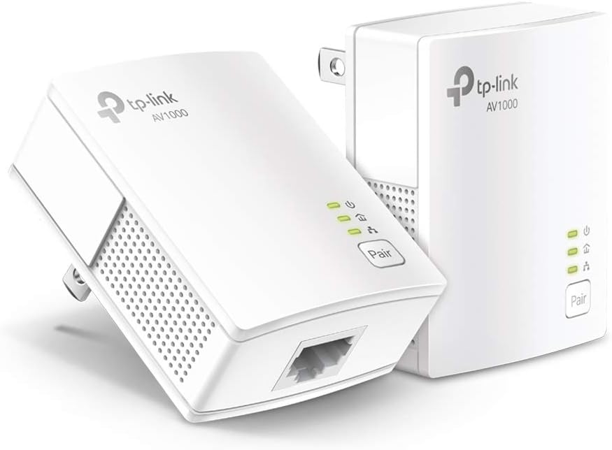 AV1000 Powerline Ethernet Adapter with Dual Band WiFi, Gigabit Port, Pack of 2 P2560