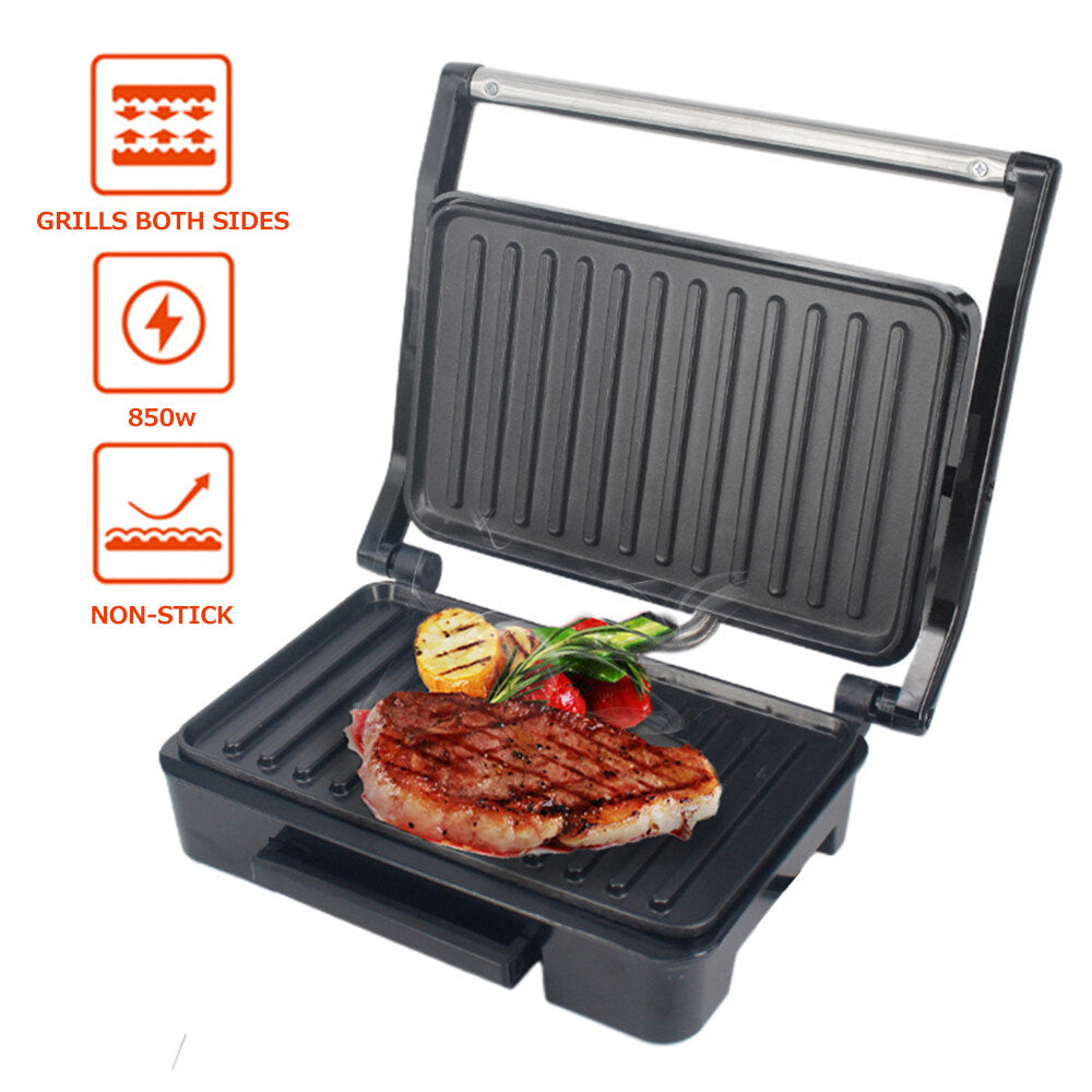 Stainless Steel 850W Nonstick Panini Maker Sandwich Machine Z4009