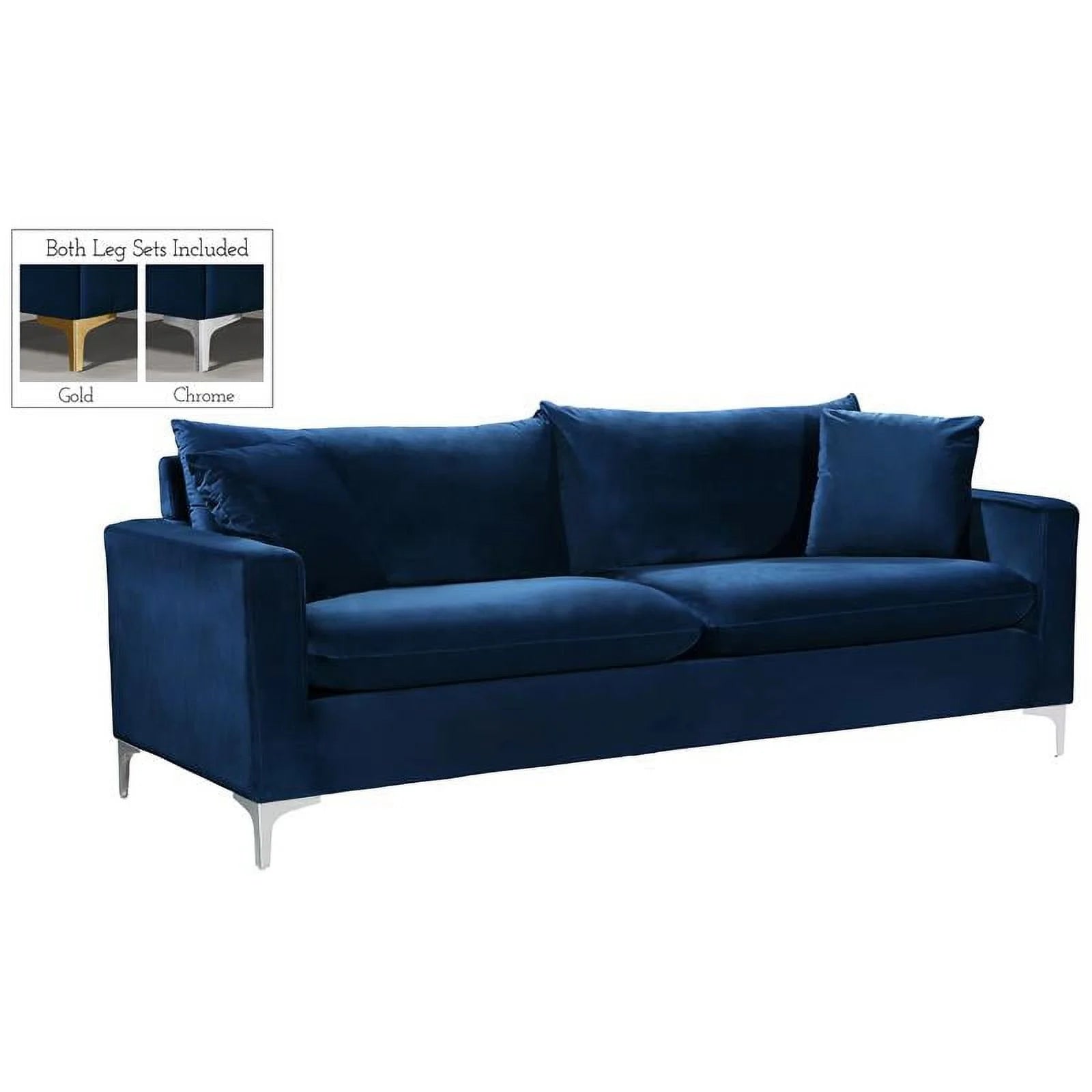 Navy Velvet Sofa A767