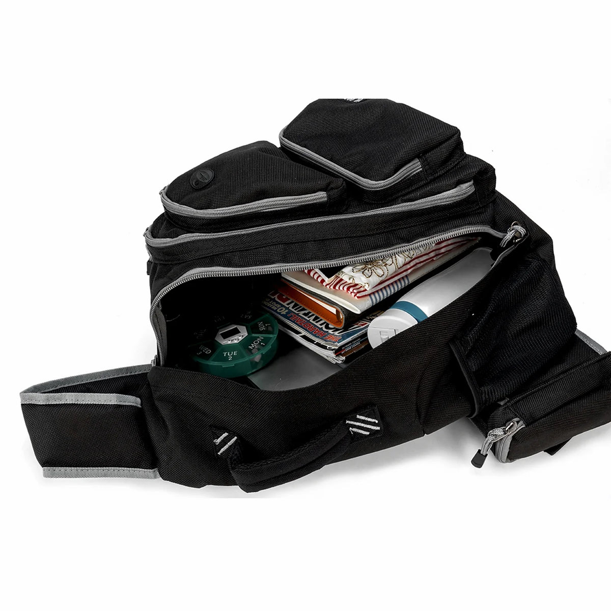 Black Polyester Sling Backpack L33011