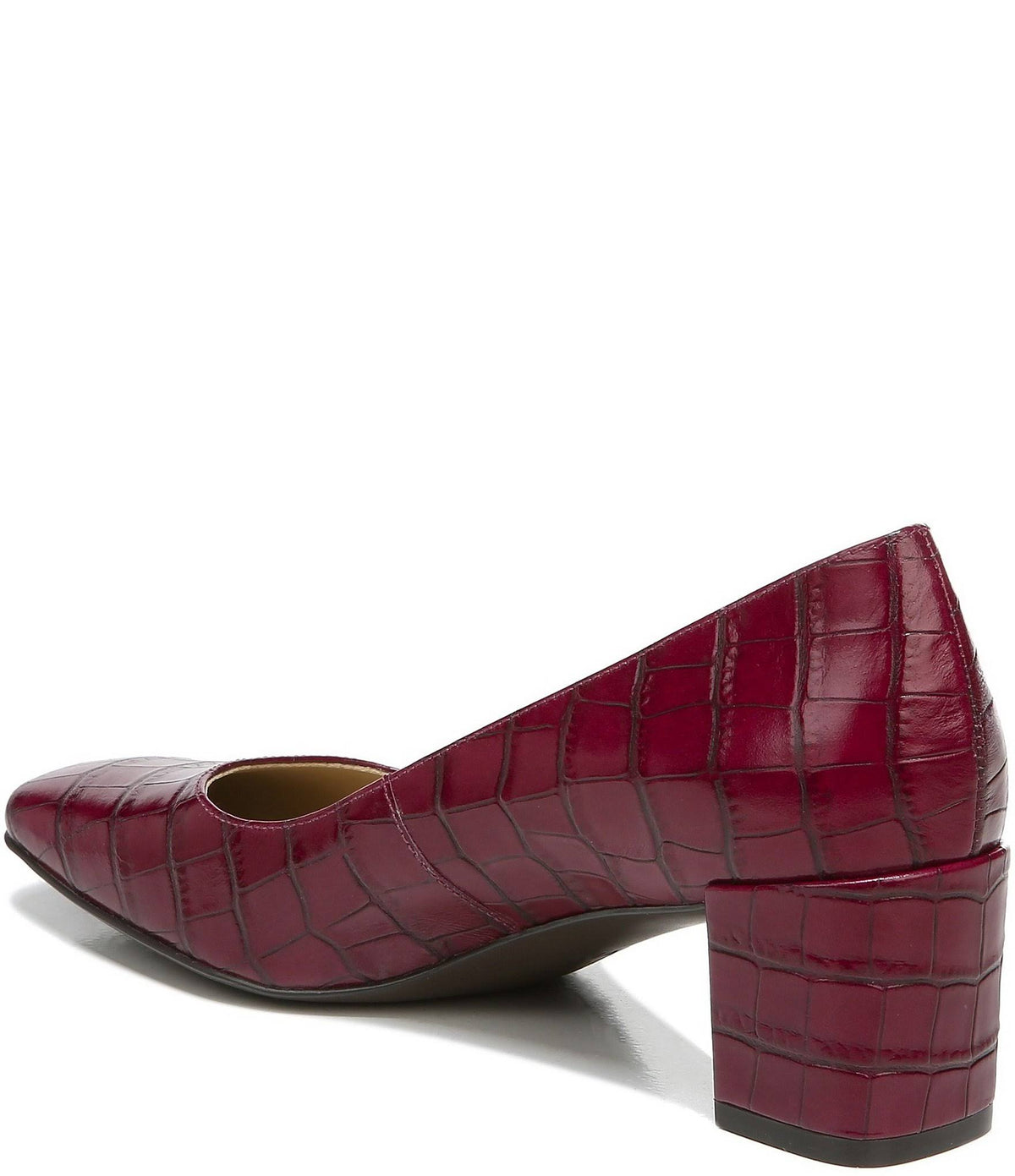 Plum Rouge Croc Leather Pumps P384