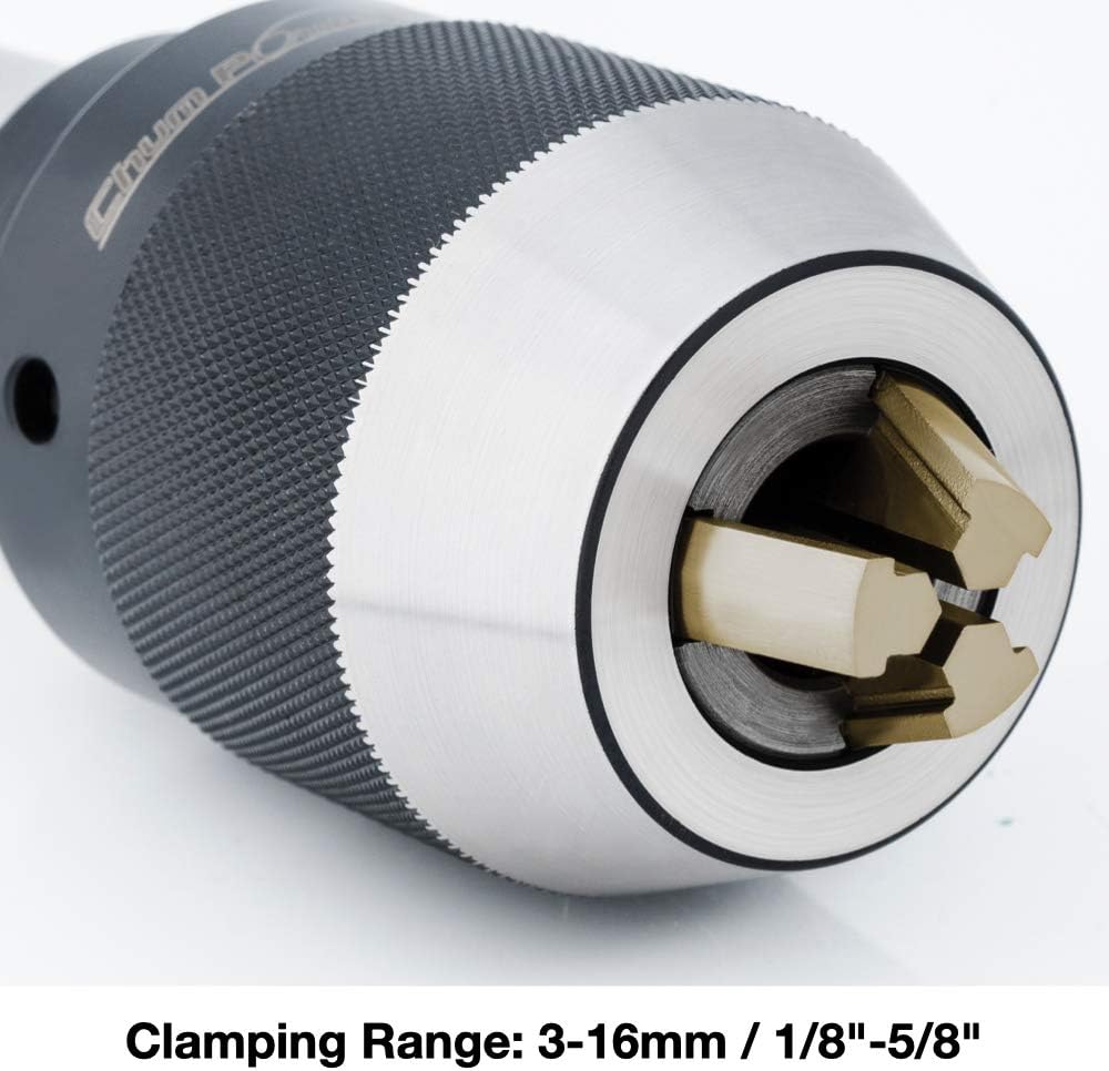 1/64"-1/2" Heavy Duty Keyless Drill Chuck, JT6 Mount, Titanium Jaws R3999