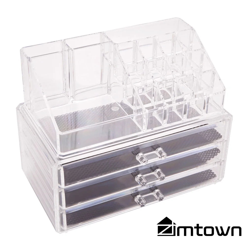 Clear Acrylic 3 Drawer Cosmetic Organizer Q162