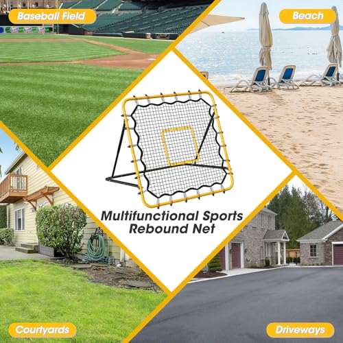 3.7×3.7FT Multi-Sport Training Rebound Net with Pitching Target L433618