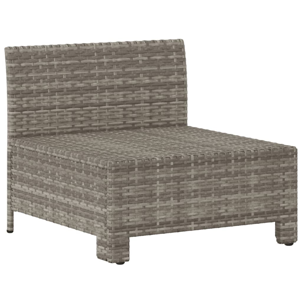 Gray Poly Rattan Patio Sofa with Cushion H147036