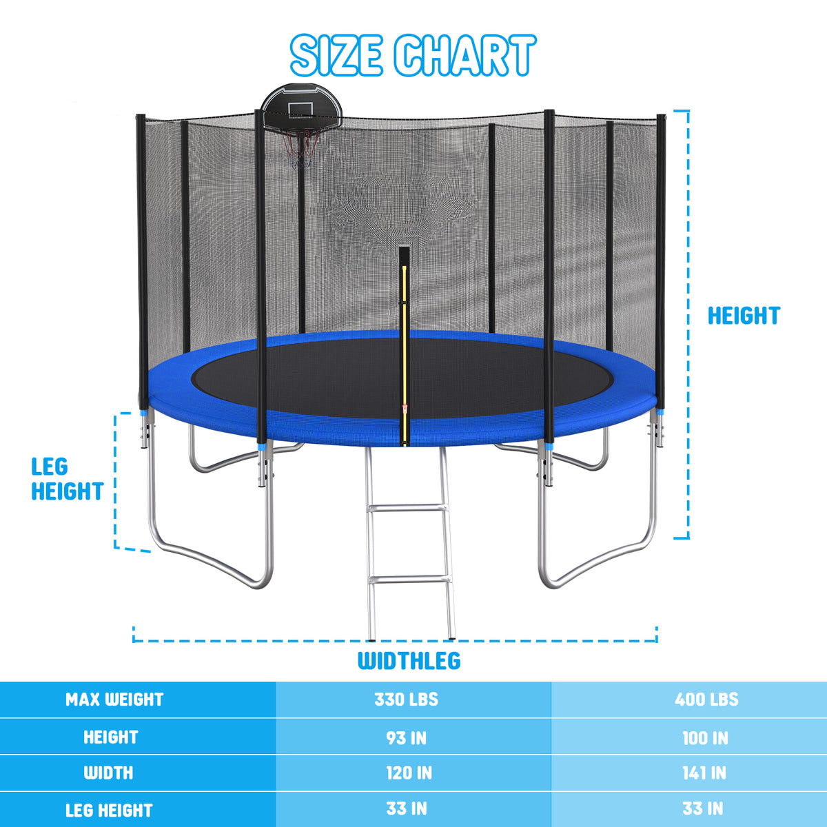 16FT Trampoline with Basketball Hoop 1600LBS G314503
