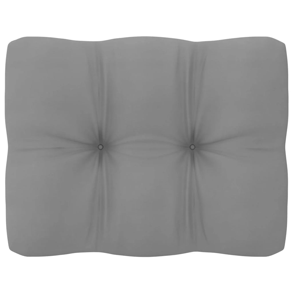 14 Piece Gray Cushioned Pinewood Sectional Outdoor Furniture Set X68741