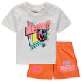 Toddler White/Orange T-Shirt & Shorts Set Z7532