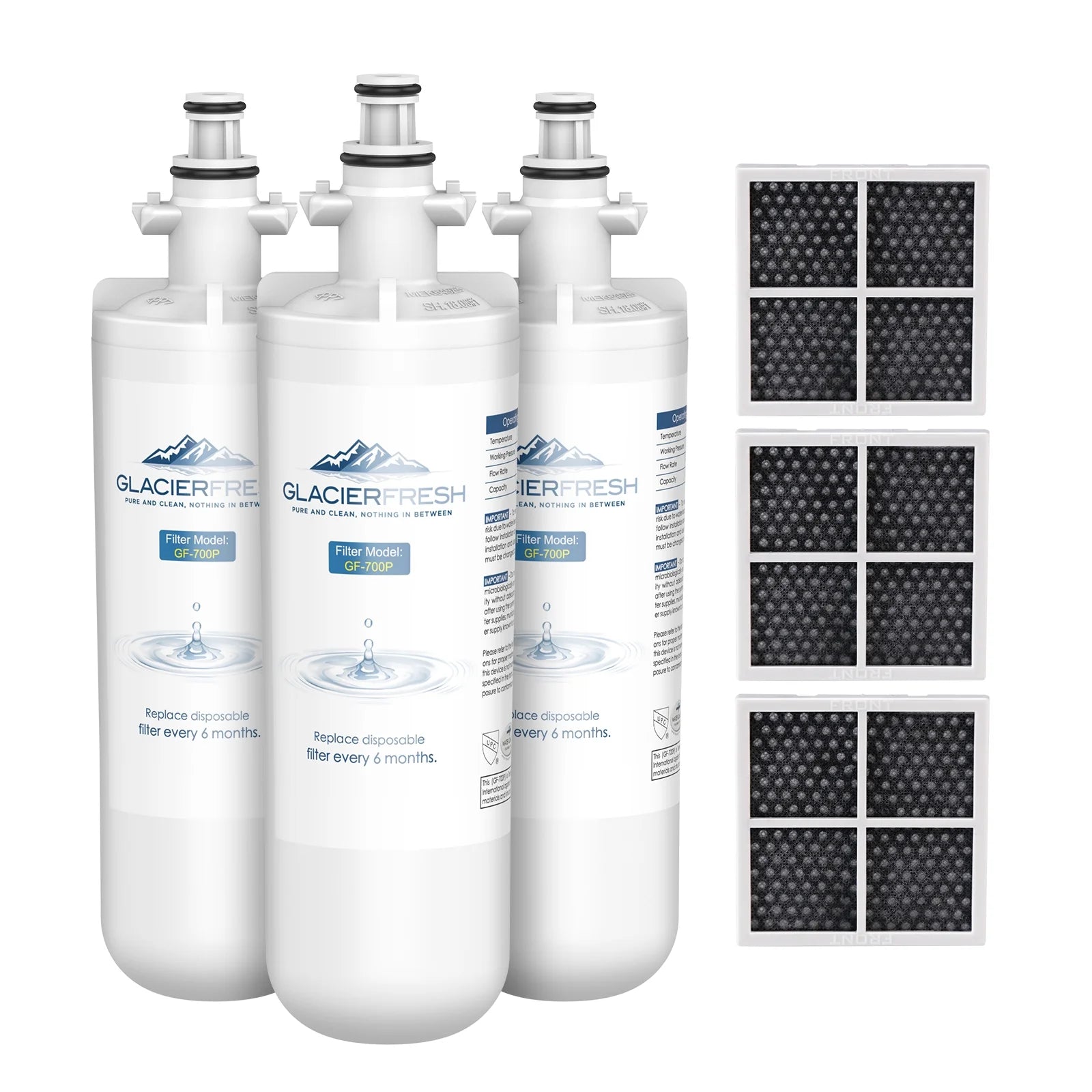 3 Packs Refrigerator Water Filter and Air Filters Y88363