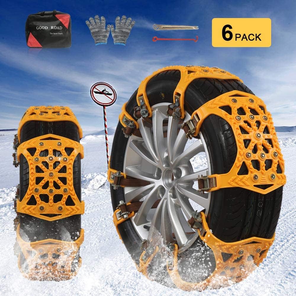 Adjustable Anti-Skid Snow Tire Chains Pack of 2 P8723