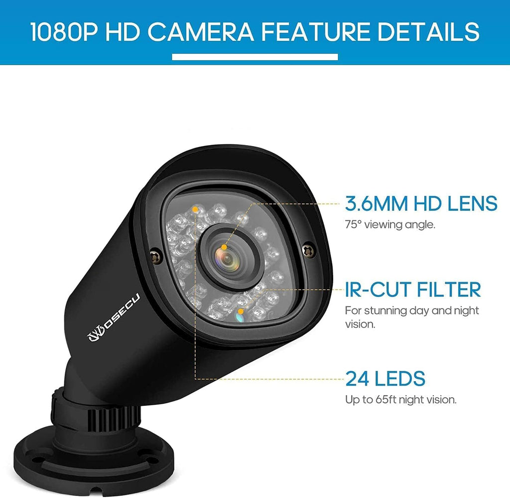 8CH Wireless Security Camera System 4PCS 1080p Outdoor WiFi Surveillance Camera with Night Vision C307813