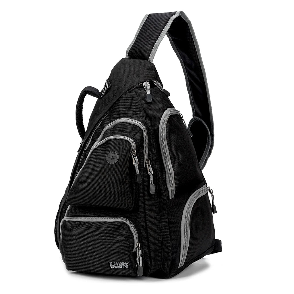 Black Polyester Sling Backpack L33011